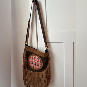 Fern Vegan Suede Crossbody Bag